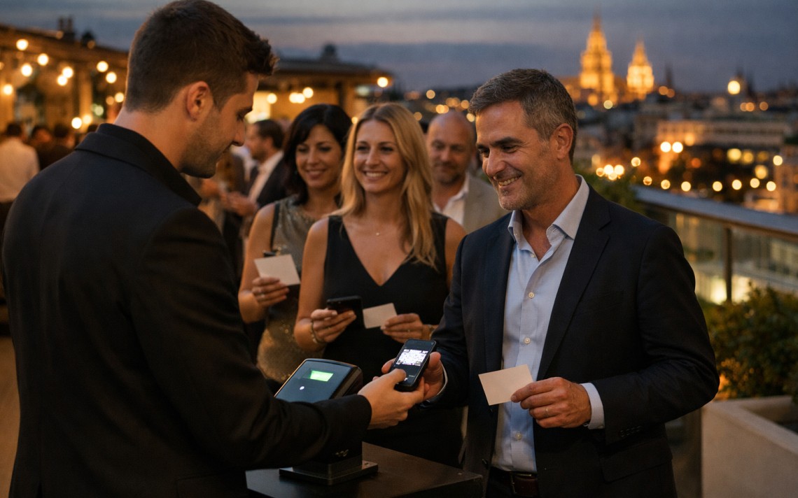 Cargar lista invitados QR: nominativos en evento empresa