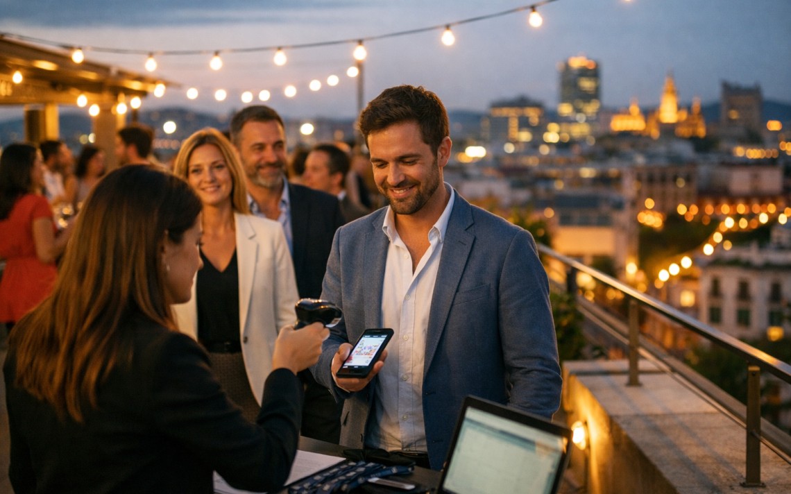 Check-in afterwork empresa: QR, lista y nominativos